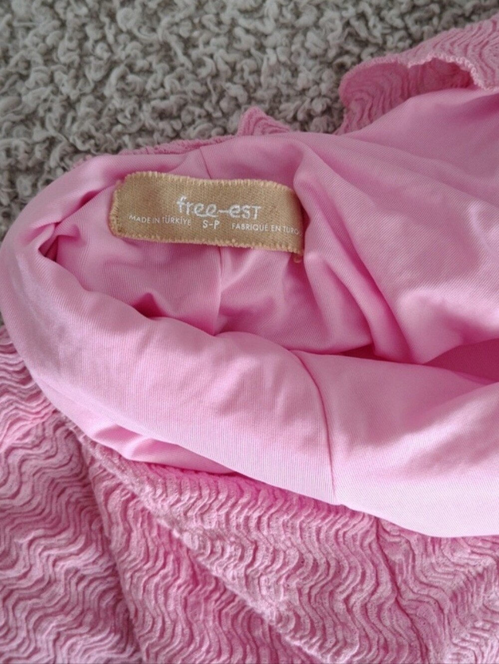 FREE PEOPLE Pink Off-Shoulder Ruffle Women's Dress - Picture 9 of 10